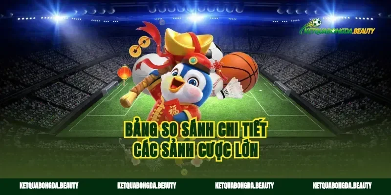 Bảng so sánh chi tiết các sảnh cược lớn